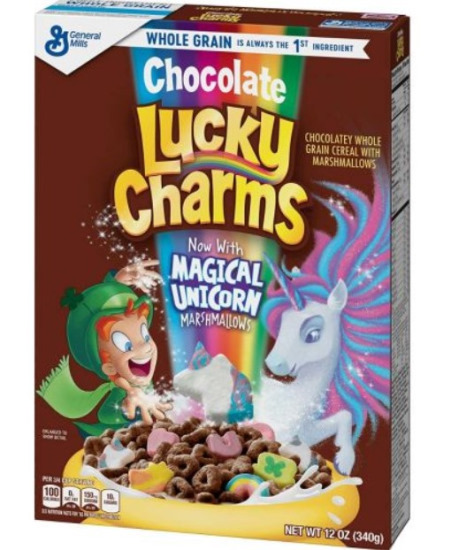 Lucky Charms chocolate cereal